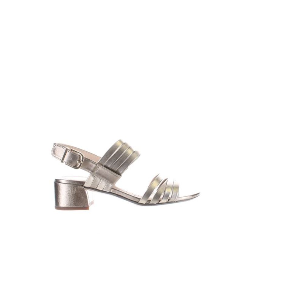 Clarks Womens Caroleigh Bess Gold Ankle Strap Heels Size 5.5 Medium (B, M)